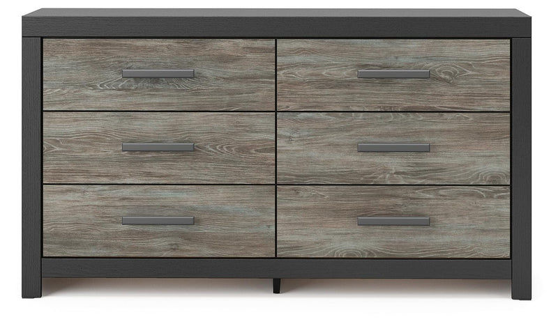 Broachmyn Dressers and Chests Six Drawer Dresser Black Gray