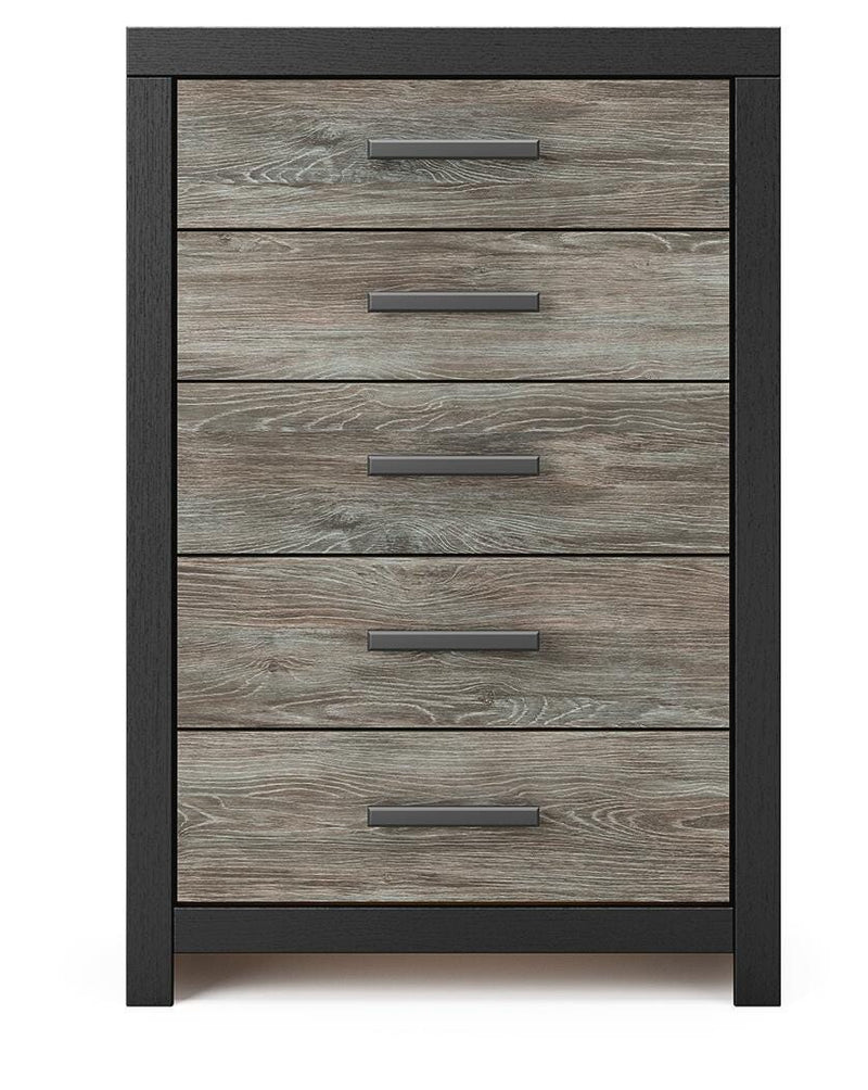 Broachmyn Dressers and Chests Five Drawer Chest Black Gray