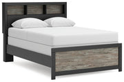 Jonnifer Bed Full Bookcase Bed Black Gray