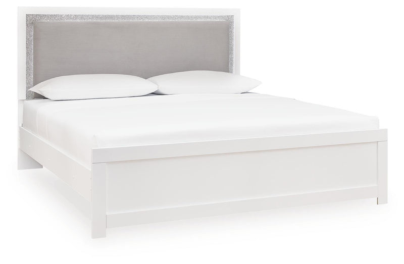 Maeling Beds King White Gray