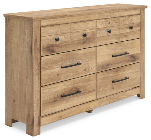 Fenderport Six Drawer Dresser Tan