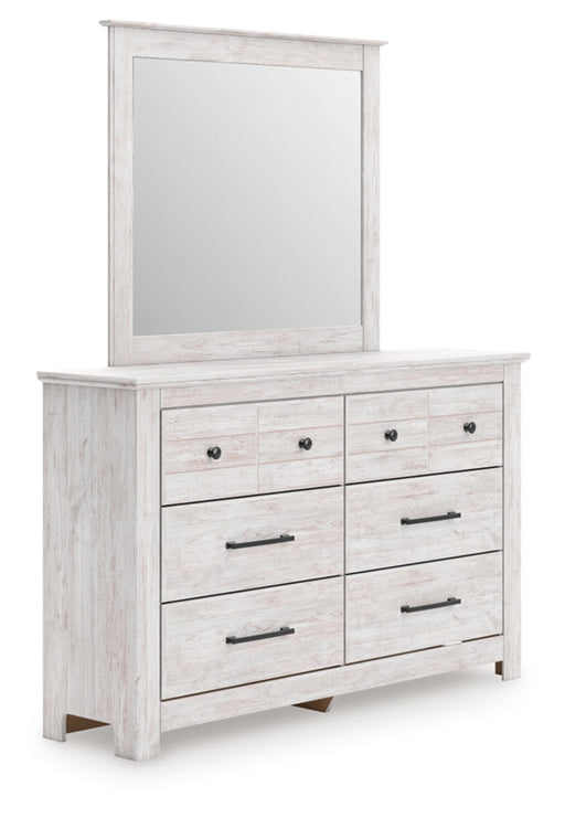 Fenderport Dresser and Mirror Whitewash