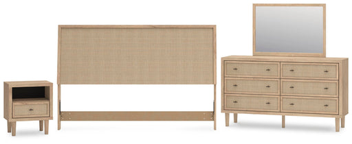 Cielden Bedroom Sets King Panel Headboard Dresser, Mirror and Nightstand – Two-tone