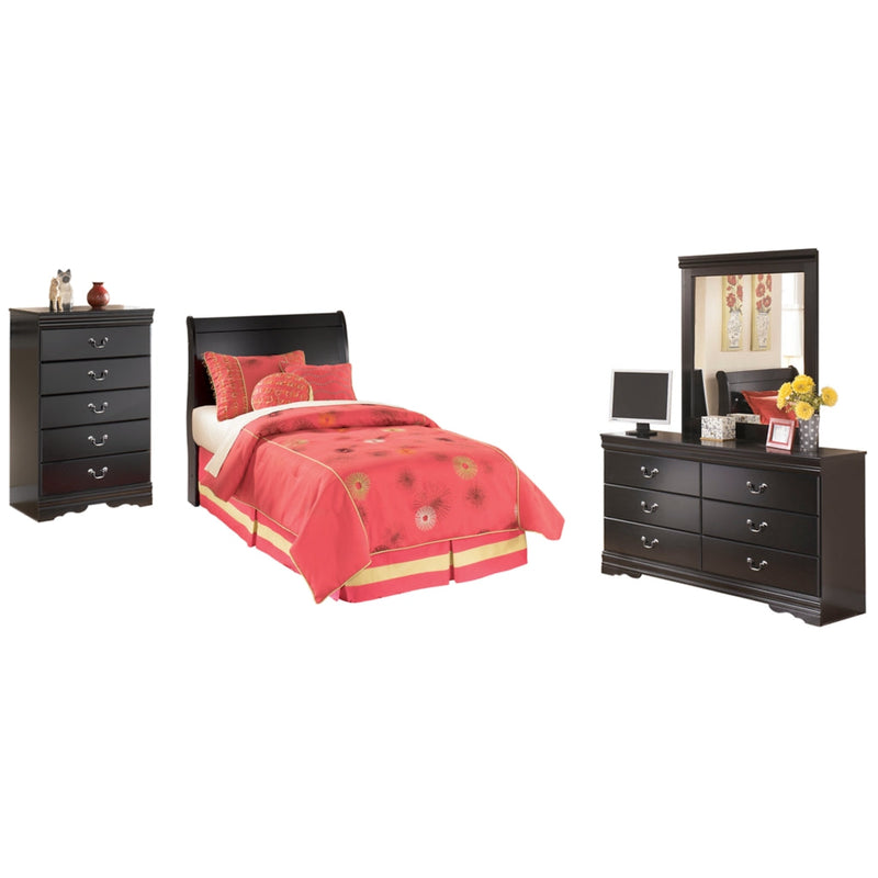 Huey Vineyard Sleigh Bed, Dresser, Mirror, Chest & Nightstand, Bedroom Set
