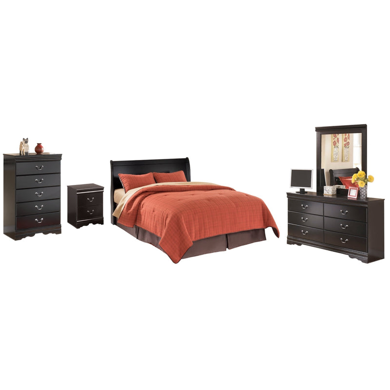 Huey Vineyard Sleigh Bed, Dresser, Mirror, Chest & Nightstand, Bedroom Set