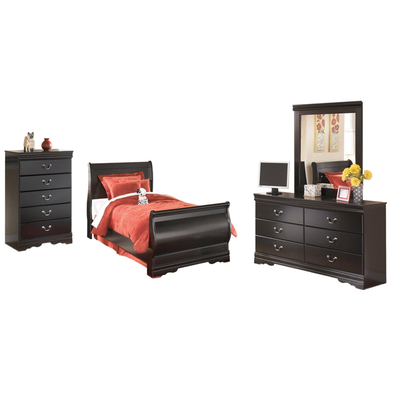 Huey Vineyard Sleigh Bed, Dresser, Mirror, Chest & Nightstand, Bedroom Set