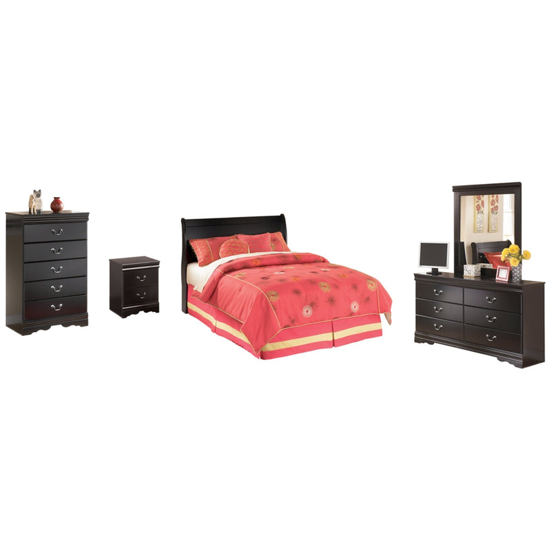 Huey Vineyard Sleigh Bed, Dresser, Mirror, Chest & Nightstand, Bedroom Set