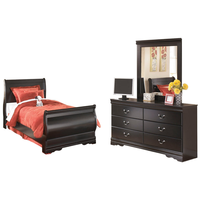 Huey Vineyard Sleigh Bed, Dresser, Mirror, Chest & Nightstand, Bedroom Set