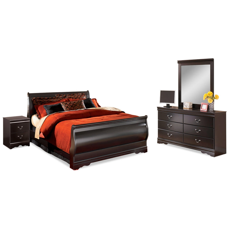 Huey Vineyard Sleigh Bed, Dresser, Mirror, Chest & Nightstand, Bedroom Set