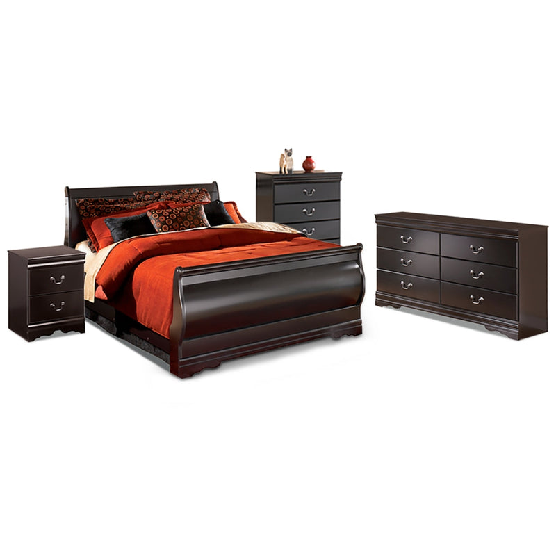 Huey Vineyard Sleigh Bed, Dresser, Mirror, Chest & Nightstand, Bedroom Set