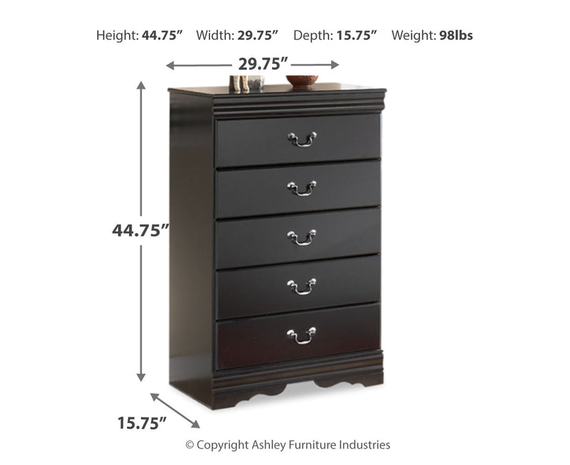 Huey Vineyard Sleigh Bed, Dresser, Mirror, Chest & Nightstand, Bedroom Set