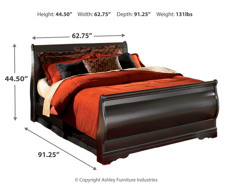 Huey Vineyard Sleigh Bed, Dresser, Mirror, Chest & Nightstand, Bedroom Set
