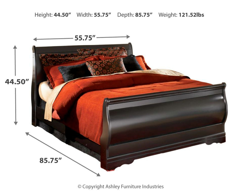 Huey Vineyard Sleigh Bed, Dresser, Mirror, Chest & Nightstand, Bedroom Set