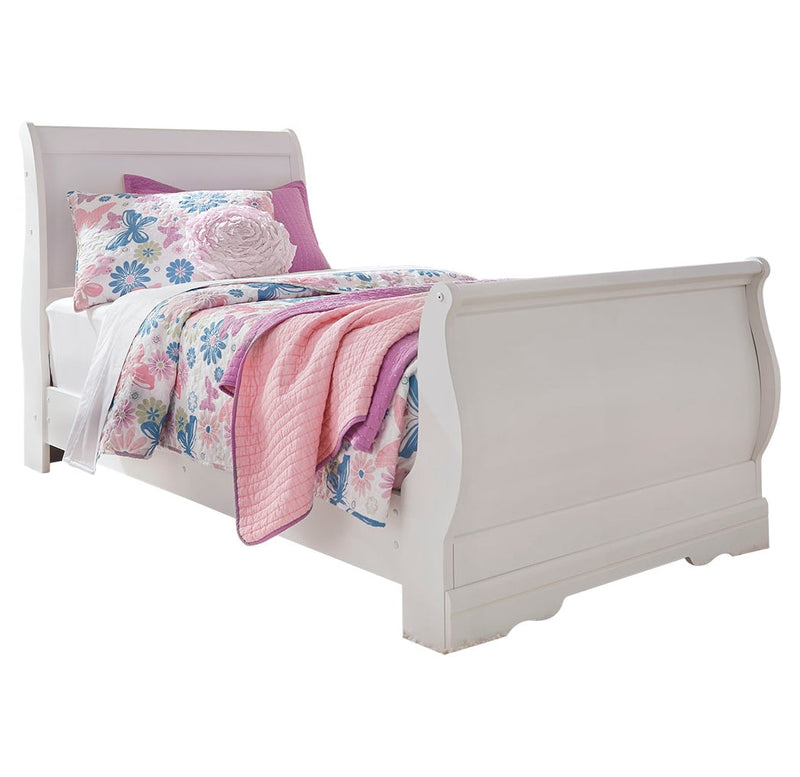 Anarasia Sleigh Bed, Dresser, Mirror, Chest & Nightstand, Bedroom Set
