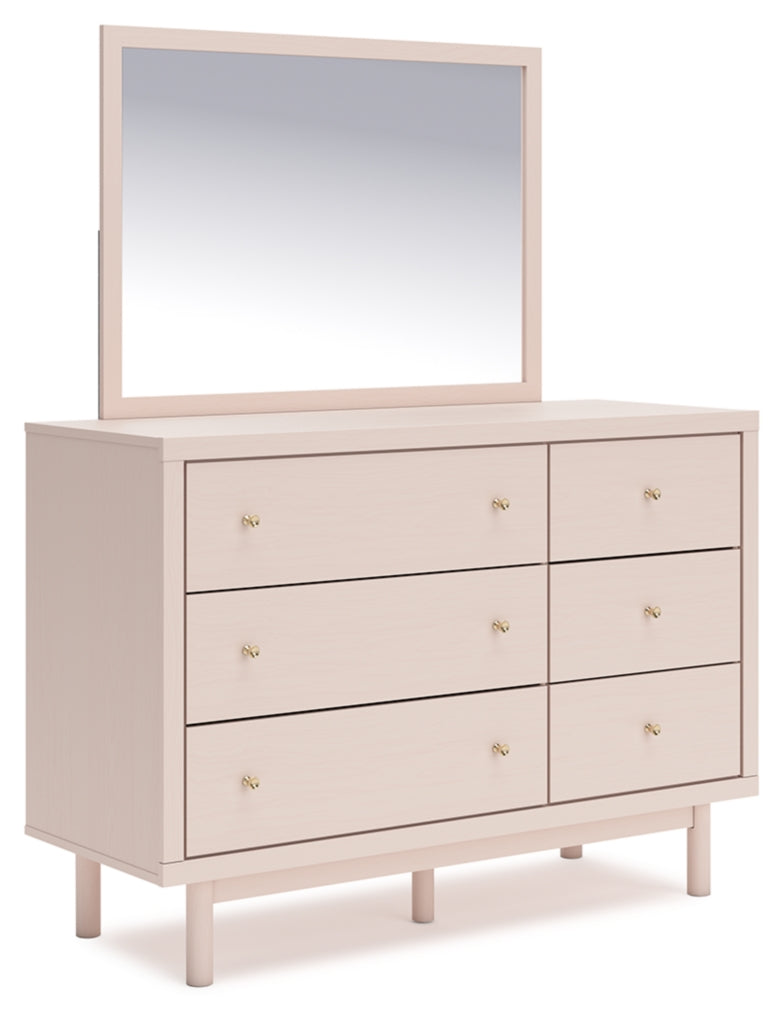 Wistenpine Upholstered Panel Bed, Dresser, Mirror, Chest & Nightstand, Bedroom Set