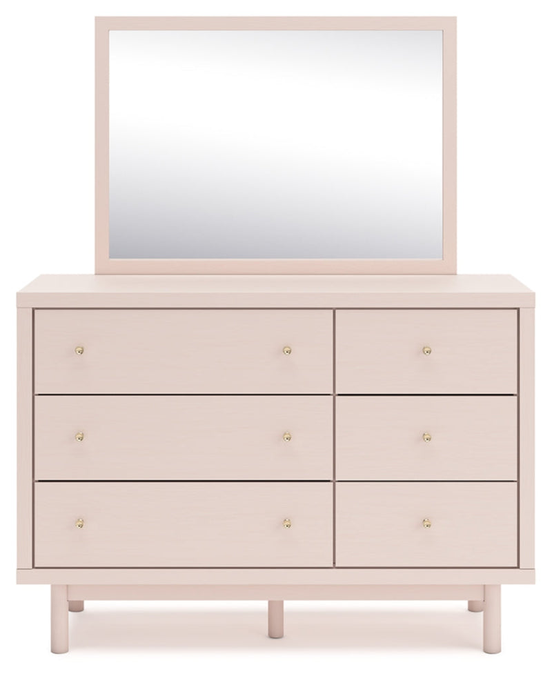 Wistenpine Upholstered Panel Bed, Dresser, Mirror, Chest & Nightstand, Bedroom Set