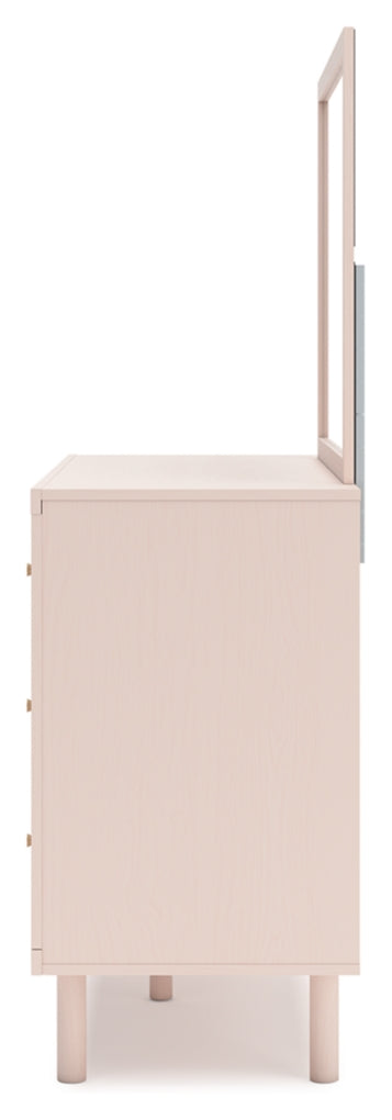 Wistenpine Upholstered Panel Bed, Dresser, Mirror, Chest & Nightstand, Bedroom Set