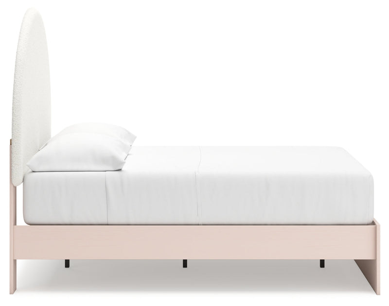 Wistenpine Upholstered Panel Bed, Dresser, Mirror, Chest & Nightstand, Bedroom Set
