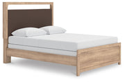 Kinlanni Upholstered Bed, Dresser, Mirror & Nightstand, Bedroom Set