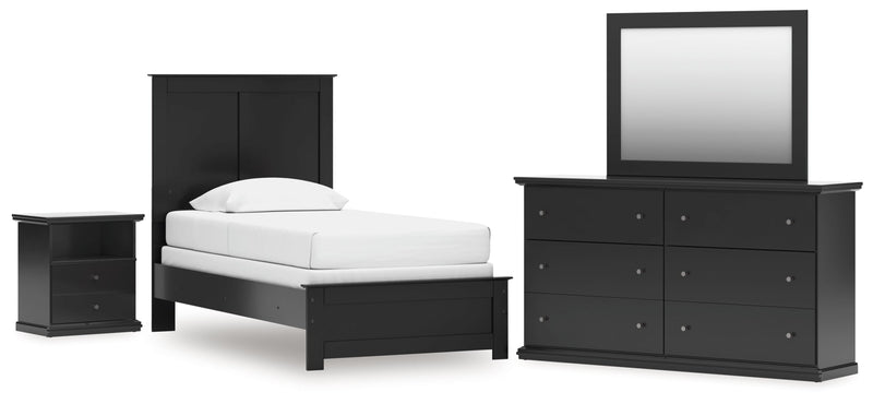Maribel Panel Bed, Dresser, Mirror, Chest & Nightstand, Bedroom Set