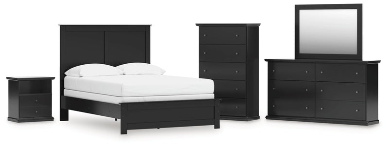 Maribel Panel Bed, Dresser, Mirror, Chest & Nightstand, Bedroom Set