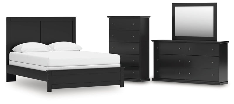 Maribel Panel Bed, Dresser, Mirror, Chest & Nightstand, Bedroom Set