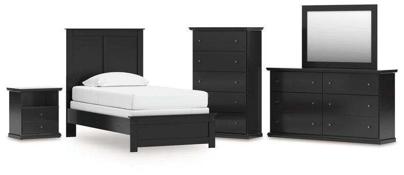 Maribel Panel Bed, Dresser, Mirror, Chest & Nightstand, Bedroom Set