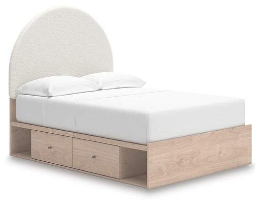 Shapella Upholstered Panel Bed with Storage Full