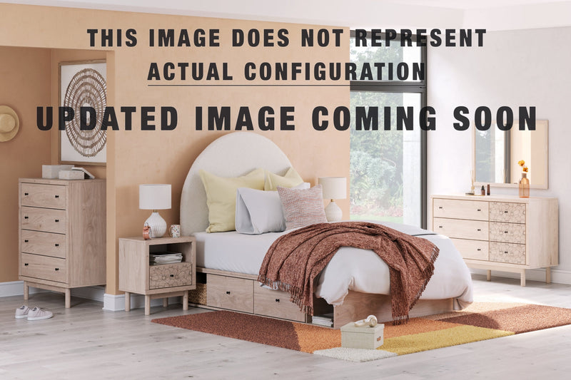 Arloster Upholstered Bed, Dresser, Mirror, Chest & Nightstand, Bedroom Set