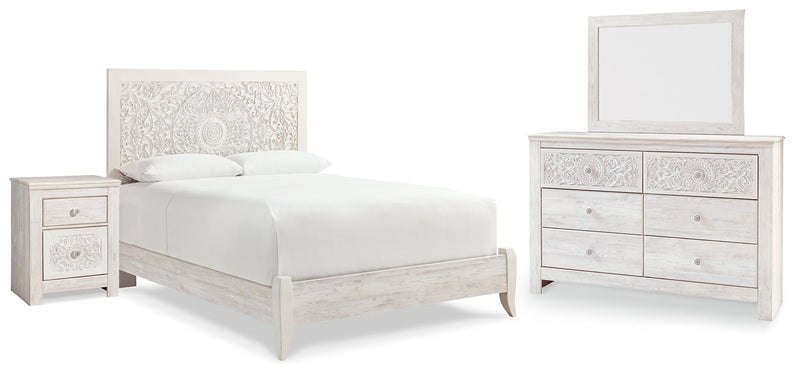 Paxberry Panel Bed, Dresser, Mirror, Chest & Nightstand, Bedroom Set