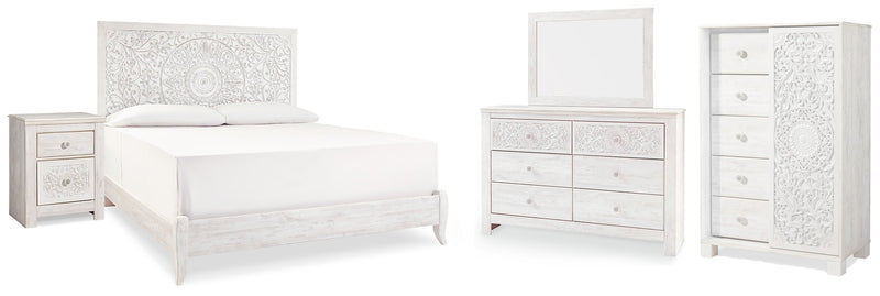 Paxberry Panel Bed, Dresser, Mirror, Chest & Nightstand, Bedroom Set