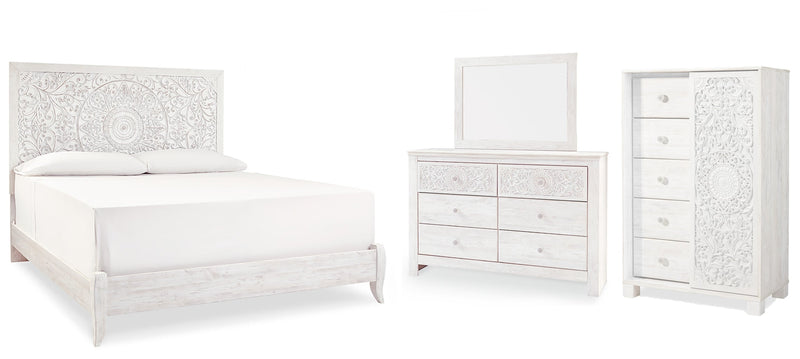 Paxberry Panel Bed, Dresser, Mirror, Chest & Nightstand, Bedroom Set