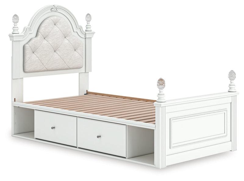 Kozlani Upholstered Panel Bed, Dresser, Mirror & Nightstand, Bedroom Set