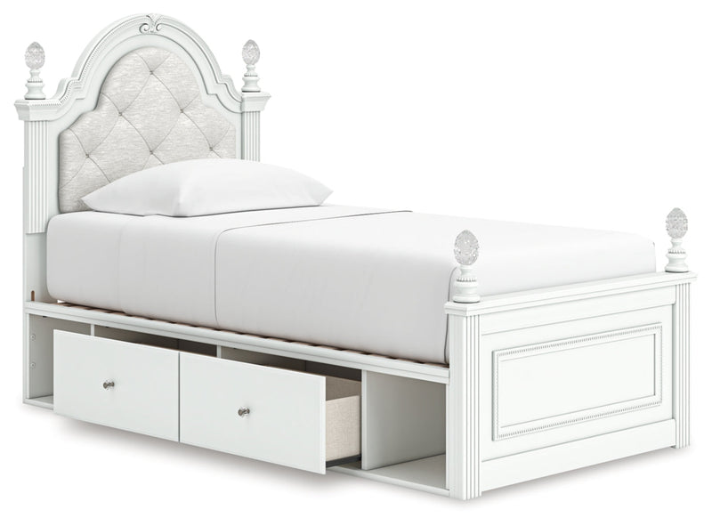 Kozlani Upholstered Panel Bed, Dresser, Mirror & Nightstand, Bedroom Set