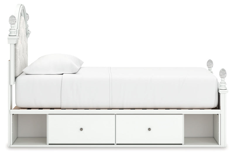 Kozlani Upholstered Panel Bed, Dresser, Mirror & Nightstand, Bedroom Set