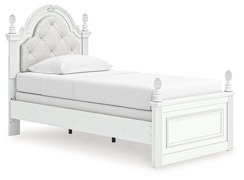Kozlani Upholstered Panel Bed, Dresser, Mirror & Nightstand, Bedroom Set