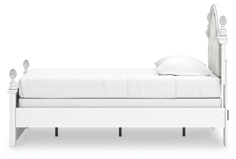 Kozlani Upholstered Panel Bed, Dresser, Mirror & Nightstand, Bedroom Set