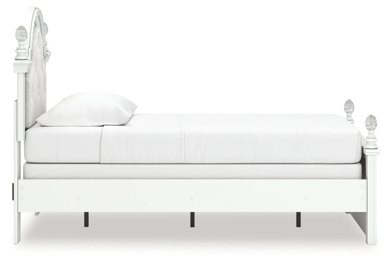 Kozlani Upholstered Panel Bed, Dresser, Mirror & Nightstand, Bedroom Set