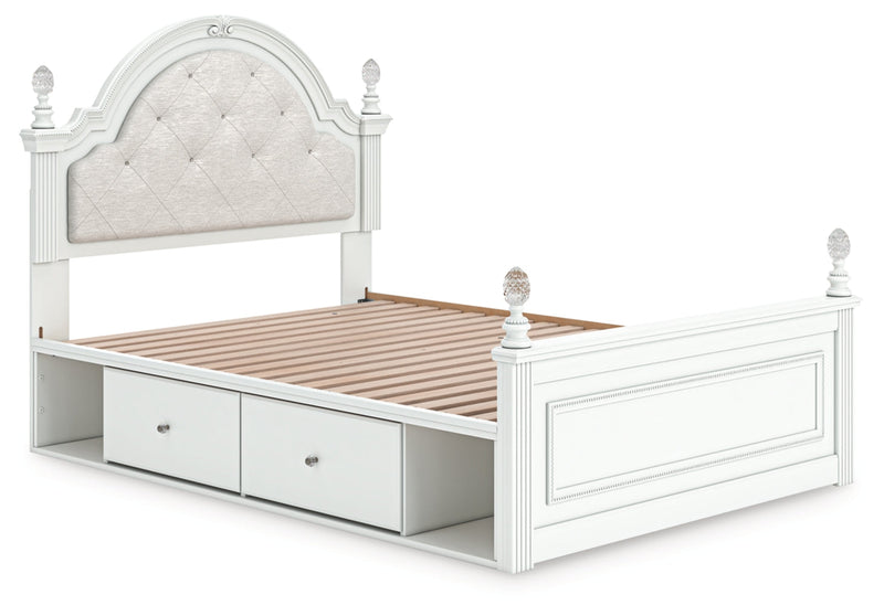 Kozlani Upholstered Panel Bed, Dresser, Mirror & Nightstand, Bedroom Set