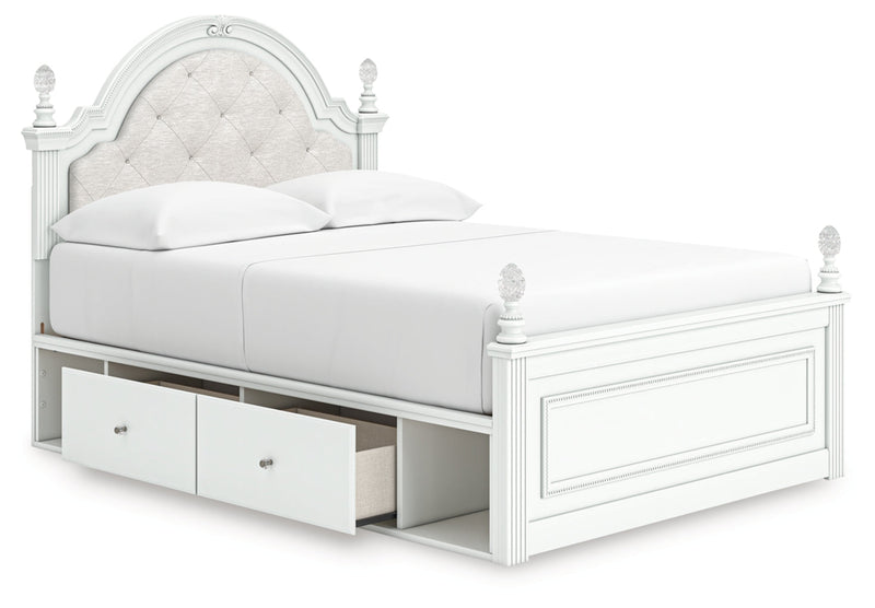 Kozlani Upholstered Panel Bed, Dresser, Mirror & Nightstand, Bedroom Set