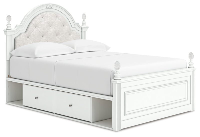 Kozlani Upholstered Panel Bed, Dresser, Mirror & Nightstand, Bedroom Set