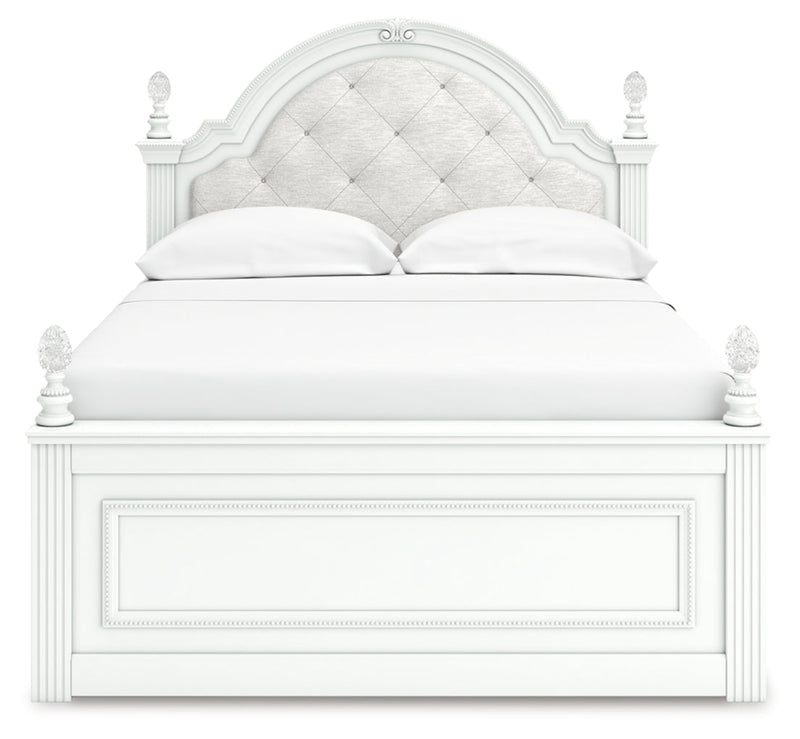 Kozlani Upholstered Panel Bed, Dresser, Mirror & Nightstand, Bedroom Set