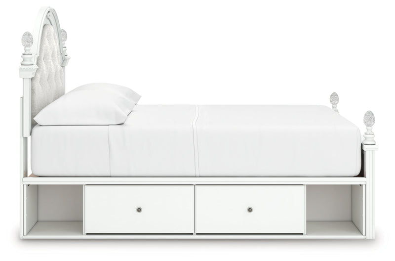 Kozlani Upholstered Panel Bed, Dresser, Mirror & Nightstand, Bedroom Set