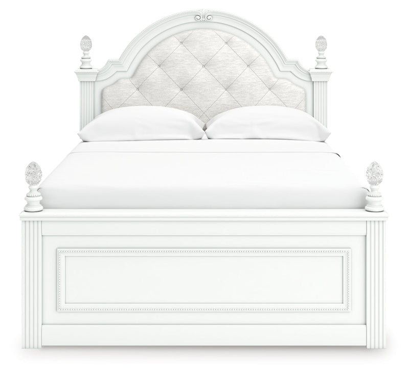Kozlani Upholstered Panel Bed, Dresser, Mirror & Nightstand, Bedroom Set