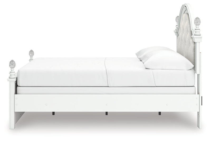 Kozlani Upholstered Panel Bed, Dresser, Mirror & Nightstand, Bedroom Set