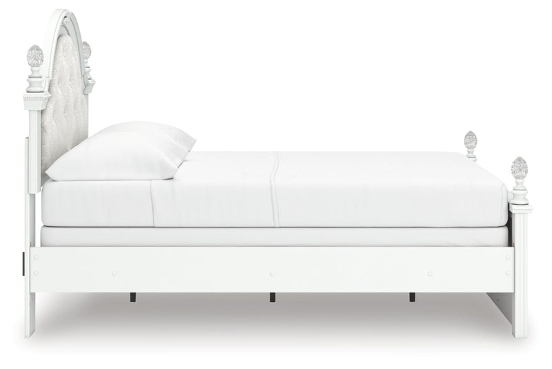 Kozlani Upholstered Panel Bed, Dresser, Mirror & Nightstand, Bedroom Set