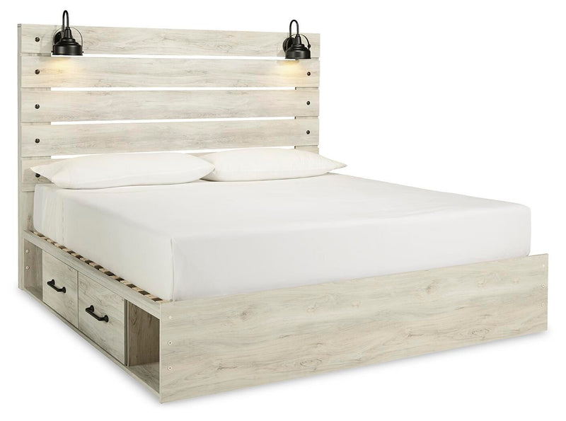 Cambeck Beds King Panel Bed with 4 Storage Drawers