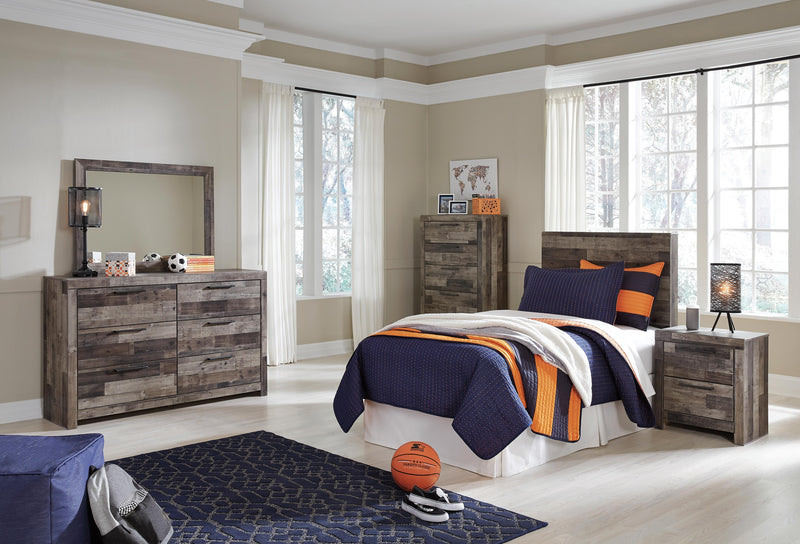 Derekson Panel Bed, Dresser, Mirror, Chest & Nightstand, Bedroom Set