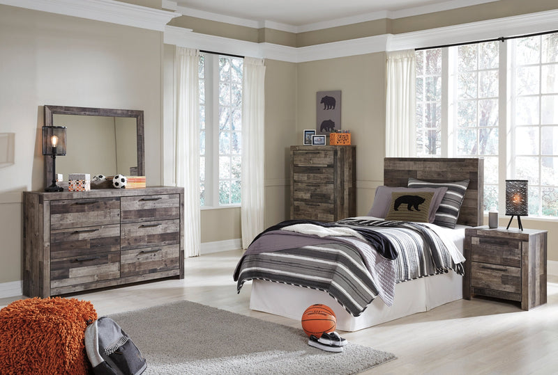 Derekson Panel Bed, Dresser, Mirror, Chest & Nightstand, Bedroom Set
