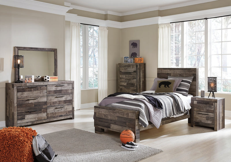 Derekson Panel Bed, Dresser, Mirror, Chest & Nightstand, Bedroom Set